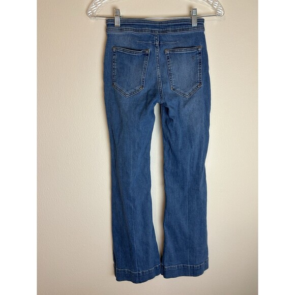 Pilcro 24 Vintage Bell Mid Rise Kick Flare Jeans Denim Blue Bootcut - Picture 5 of 7